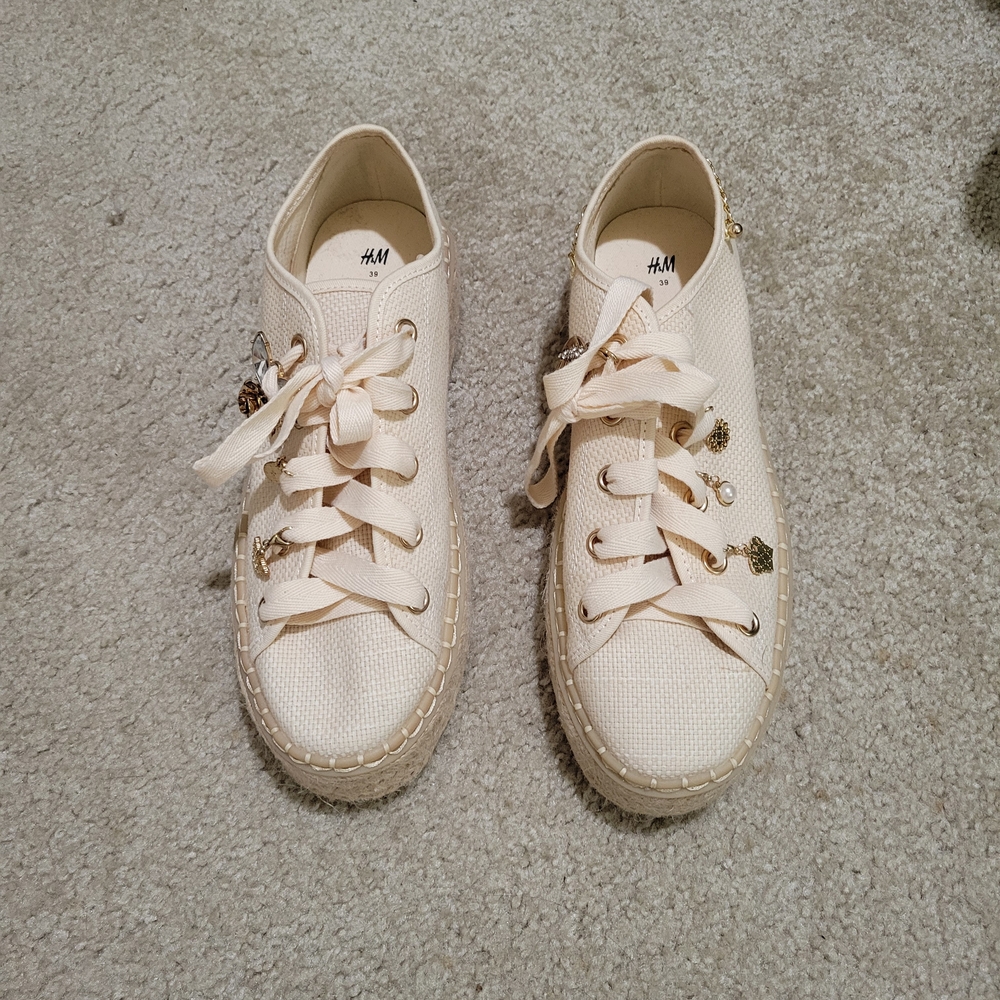 H&M Cream Platform Sneakers